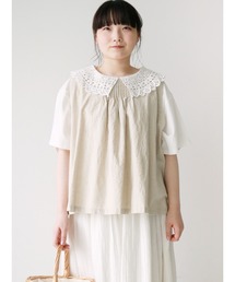 Samansa Mos2 | 綿麻キャンバス前後着ベスト(ベスト)