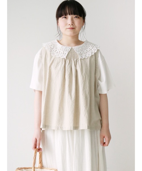 Samansa Mos2(サマンサ モスモス)の「綿麻キャンバス前後着ベスト(ベスト・レディース・モカ/ブラック/ベージュ・フリ-)」の3枚目の写真