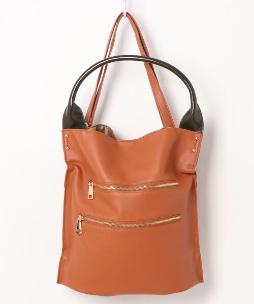 SAC(サック)の「ソフト素材の2WAYショルダーバッグ Happy&Sac(トートバッグ・レディース・ブラック/ベージュ/レッド/ブルー/キャメル・FREE)」の4枚目の写真