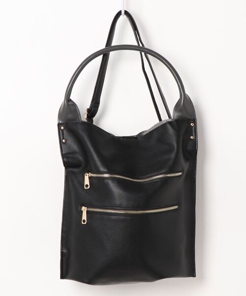 SAC(サック)の「ソフト素材の2WAYショルダーバッグ Happy&Sac(トートバッグ・レディース・ブラック/ベージュ/レッド/ブルー/キャメル・FREE)」の2枚目の写真