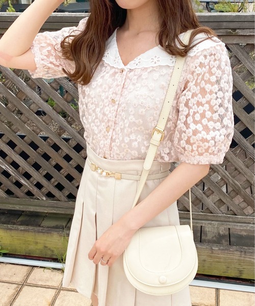 apres jour（アプレジュール）の「刺繍レースブラウス【ZOZOTOWN限定アイテム】（シャツ/ブラウス・レディース・オフホワイト/ピンク/アイボリー・X-LARGE/フリー）」の6枚目の写真