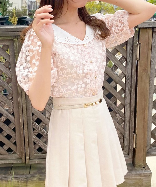 apres jour（アプレジュール）の「刺繍レースブラウス【ZOZOTOWN限定アイテム】（シャツ/ブラウス・レディース・オフホワイト/ピンク/アイボリー・X-LARGE/フリー）」の10枚目の写真