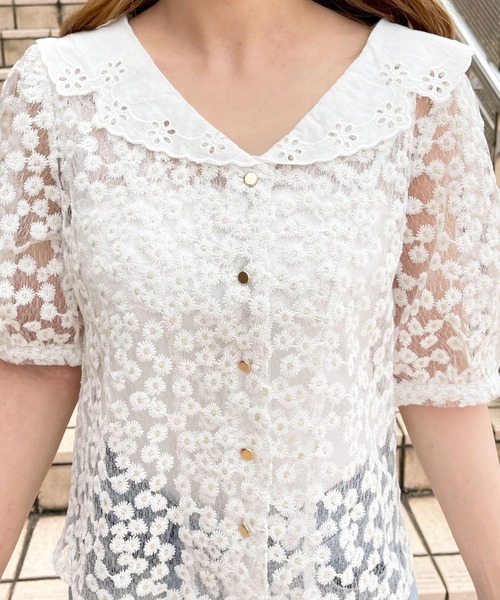 apres jour（アプレジュール）の「刺繍レースブラウス【ZOZOTOWN限定アイテム】（シャツ/ブラウス・レディース・オフホワイト/ピンク/アイボリー・X-LARGE/フリー）」の17枚目の写真