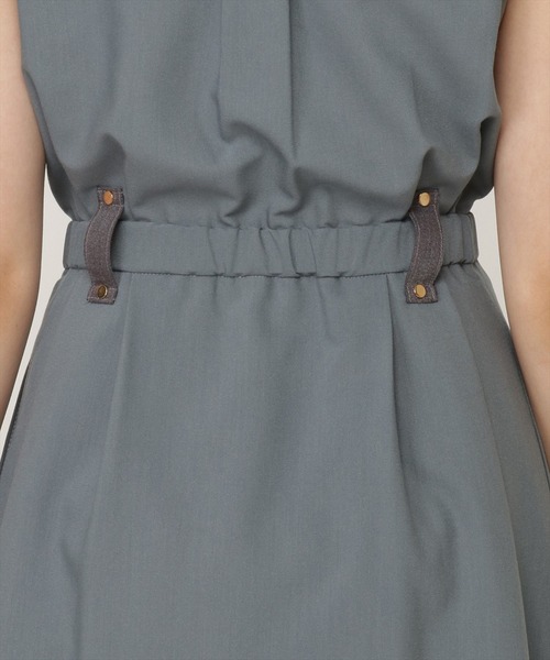 REDYAZEL（レディアゼル）の「バイカラーシャツワンピース（ワンピース・レディース・ネイビー/ベージュ/ブルー・SMALL/MEDIUM）」の9枚目の写真