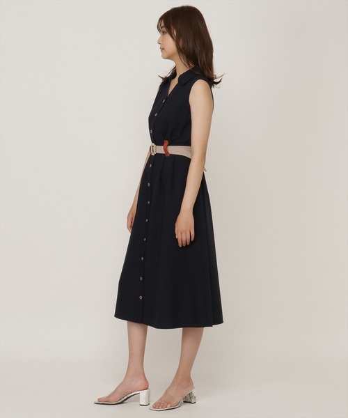 REDYAZEL（レディアゼル）の「バイカラーシャツワンピース（ワンピース・レディース・ネイビー/ベージュ/ブルー・SMALL/MEDIUM）」の11枚目の写真