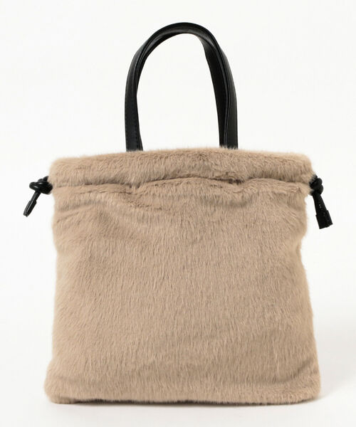 Ray BEAMS（レイビームス）の「CONTROL FREAK / スター フェイクファー 巾着 バッグ（トートバッグ・レディース・ブラック/ブラウン系その他2・ONE SIZE）」の16枚目の写真