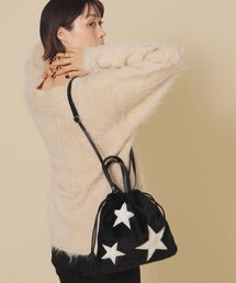 Ray BEAMS | CONTROL FREAK / スター フェイクファー 巾着 バッグ(トートバッグ)