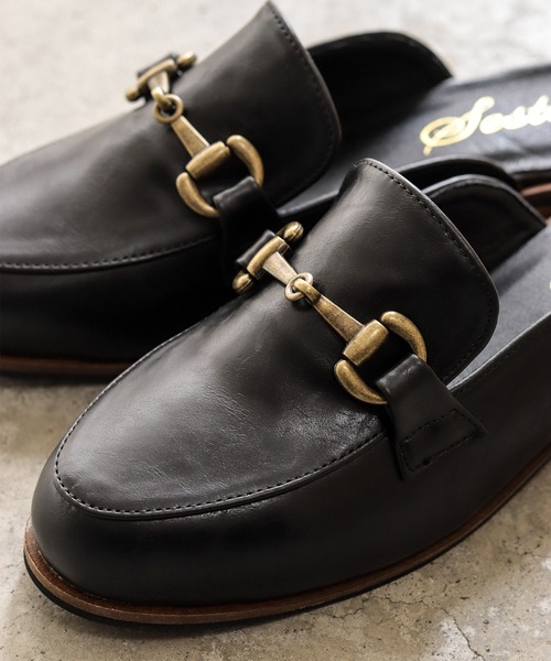 SESTO（セスト）の「ビット付きローファーデザインのスリッパミュールサンダル（スリッポン・レディース・ブラック/ダークブラウン・LL/3L/S/M/L）」の6枚目の写真