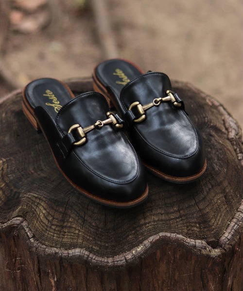 SESTO（セスト）の「ビット付きローファーデザインのスリッパミュールサンダル（スリッポン・レディース・ブラック/ダークブラウン・LL/3L/S/M/L）」の12枚目の写真