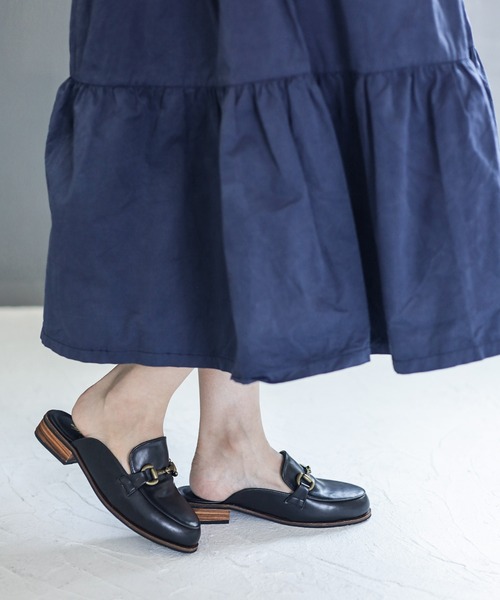 SESTO（セスト）の「ビット付きローファーデザインのスリッパミュールサンダル（スリッポン・レディース・ブラック/ダークブラウン・LL/3L/S/M/L）」の16枚目の写真