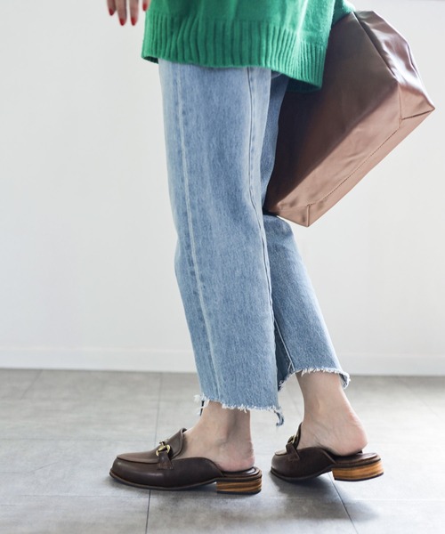 SESTO（セスト）の「ビット付きローファーデザインのスリッパミュールサンダル（スリッポン・レディース・ブラック/ダークブラウン・LL/3L/S/M/L）」の21枚目の写真