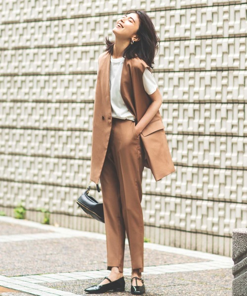 BARNYARDSTORM（バンヤードストーム）の「BARNYARDSTORM / ツイルストレッチベスト（その他トップス・レディース・キャメル/ネイビー・0/1）」の6枚目の写真