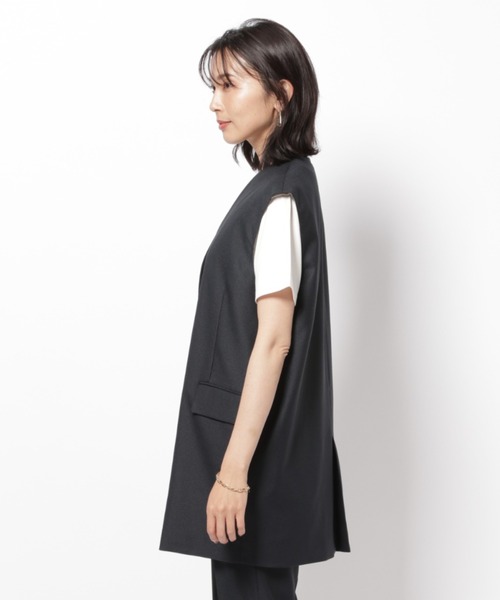 BARNYARDSTORM（バンヤードストーム）の「BARNYARDSTORM / ツイルストレッチベスト（その他トップス・レディース・キャメル/ネイビー・0/1）」の3枚目の写真