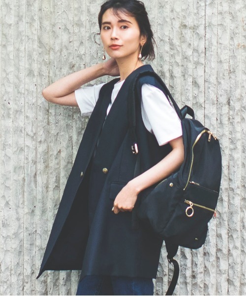 BARNYARDSTORM（バンヤードストーム）の「BARNYARDSTORM / ツイルストレッチベスト（その他トップス・レディース・キャメル/ネイビー・0/1）」の18枚目の写真