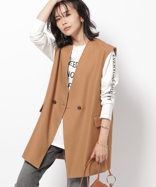 BARNYARDSTORM（バンヤードストーム）の「BARNYARDSTORM / ツイルストレッチベスト（その他トップス・レディース・キャメル/ネイビー・0/1）」の22枚目の写真