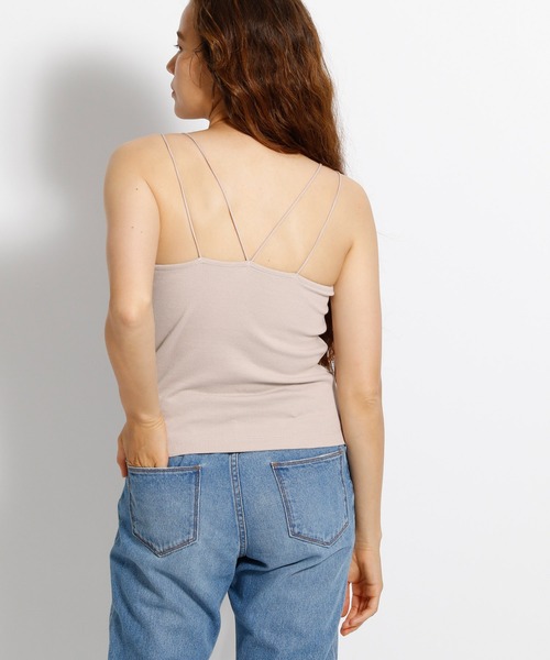 niko and...（ニコアンド）の「カップ付きリブキャミソール（キャミソール・レディース・カーキ/ライトグレー/ブラック/モカ・MEDIUM/SMALL）」の9枚目の写真