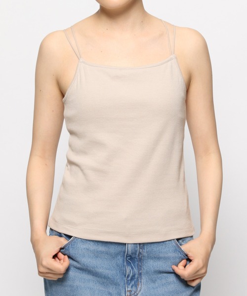 niko and...（ニコアンド）の「カップ付きリブキャミソール（キャミソール・レディース・カーキ/ライトグレー/ブラック/モカ・MEDIUM/SMALL）」の12枚目の写真