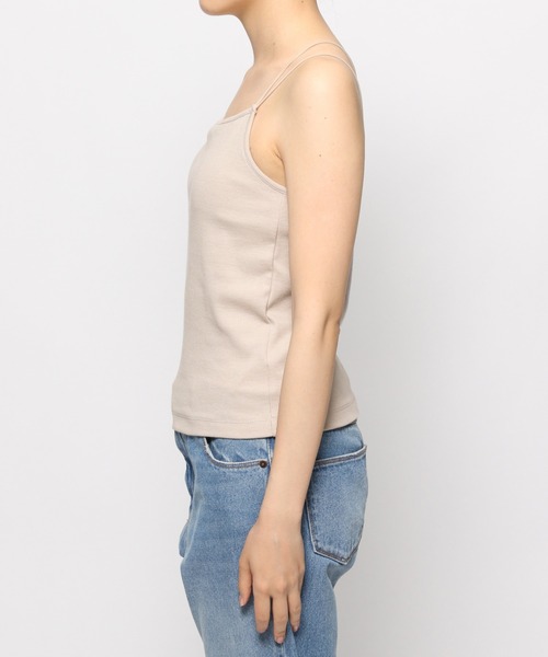 niko and...（ニコアンド）の「カップ付きリブキャミソール（キャミソール・レディース・カーキ/ライトグレー/ブラック/モカ・MEDIUM/SMALL）」の13枚目の写真