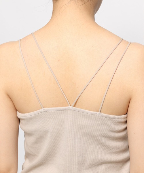 niko and...（ニコアンド）の「カップ付きリブキャミソール（キャミソール・レディース・カーキ/ライトグレー/ブラック/モカ・MEDIUM/SMALL）」の18枚目の写真