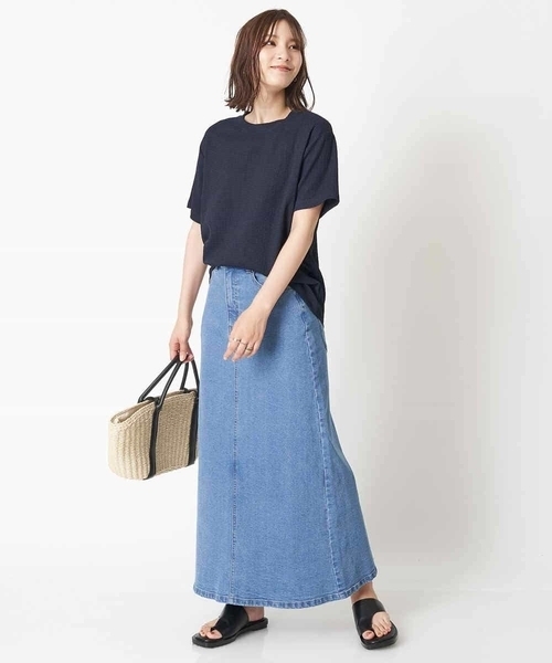 a.v.v(アーヴェヴェ)の「Aラインデニムスカート(デニムスカート・レディース・ブルー/グレー・38/40/36/42/34)」の3枚目の写真