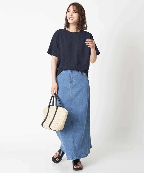 a.v.v(アーヴェヴェ)の「Aラインデニムスカート(デニムスカート・レディース・ブルー/グレー・38/40/36/42/34)」の4枚目の写真