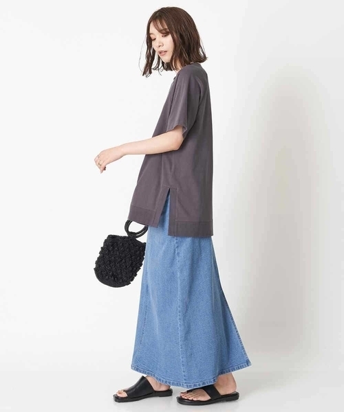 a.v.v(アーヴェヴェ)の「Aラインデニムスカート(デニムスカート・レディース・ブルー/グレー・38/40/36/42/34)」の6枚目の写真