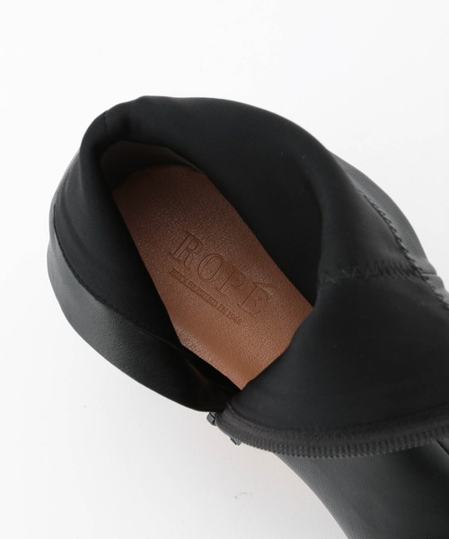 ROPE'(ロペ)の「アーティフィシャルレザーストレッチショートブーツ(ブーツ・レディース・ブラック/カーキ/ベージュ系その他・36/37/36.5/37.5)」の10枚目の写真