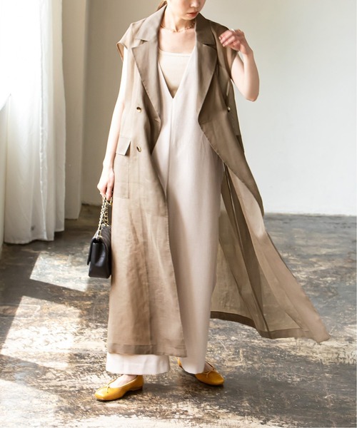 NOBLE ロングジレ Noble（ノーブル）の「ソフトWボタンロングジレ◇（その他