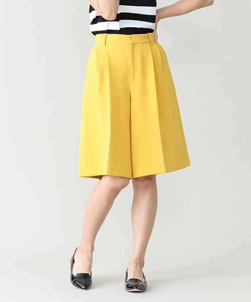 ELFORBR（エルフォーブル）の「ダブルクロスキュロットパンツ（その他パンツ・レディース・マスタード/ホワイト/ブラック・38/36）」の20枚目の写真