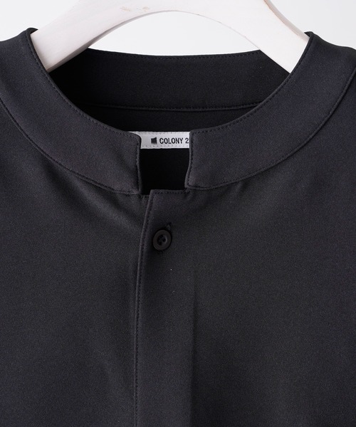 COLONY 2139(コロニートゥーワンスリーナイン)の「ストレッチイージーケアスタンド8分袖シャツ※セットアップ対応(シャツ/ブラウス・メンズ・チャコールグレー/ブラック/ネイビー・MEDIUM/LARGE)」の19枚目の写真
