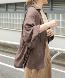 PUAL CE CIN | 【Du noir】テンセルヴィンテージ風ブラウス(シャツ/ブラウス)