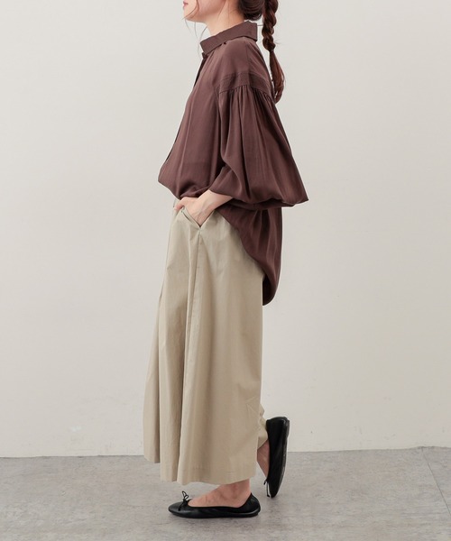 PUAL CE CIN（ピュアルセシン）の「【Du noir】テンセルヴィンテージ風ブラウス（シャツ/ブラウス・レディース・ブラック/ブラウン/オフホワイト・FREE）」の12枚目の写真