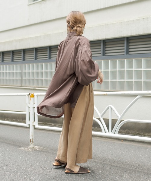 PUAL CE CIN（ピュアルセシン）の「【Du noir】テンセルヴィンテージ風ブラウス（シャツ/ブラウス・レディース・ブラック/ブラウン/オフホワイト・FREE）」の11枚目の写真