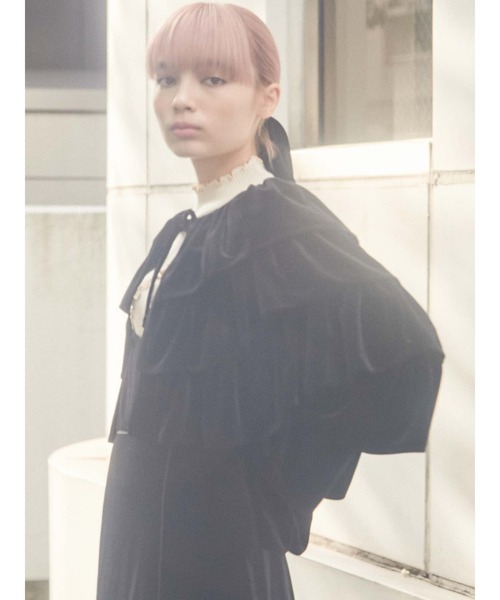 merry jenny（メリージェニー）の「ruffleベロアカーディガン（カーディガン/ボレロ・レディース・アイボリー/ブラック/ブラウン・FREE）」の18枚目の写真