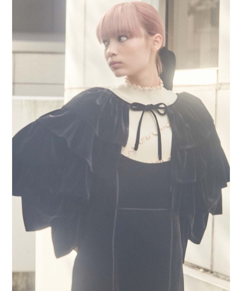 merry jenny（メリージェニー）の「ruffleベロアカーディガン（カーディガン/ボレロ・レディース・アイボリー/ブラック/ブラウン・FREE）」の19枚目の写真