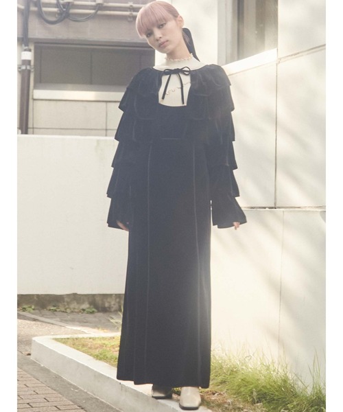 merry jenny（メリージェニー）の「ruffleベロアカーディガン（カーディガン/ボレロ・レディース・アイボリー/ブラック/ブラウン・FREE）」の20枚目の写真