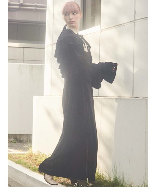 merry jenny（メリージェニー）の「ruffleベロアカーディガン（カーディガン/ボレロ・レディース・アイボリー/ブラック/ブラウン・FREE）」の22枚目の写真