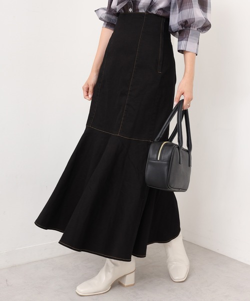 one after another NICE CLAUP（ワンアフターアナザーナイスクラップ）の「【S,Mサイズ展開あり】スタイルアップが叶う。ハイウエストレディマーメイドスカート（スカート・レディース・アイボリー/ブラック/ネイビー/ピンク/ブラウン・SMALL/MEDIUM）」の19枚目の写真