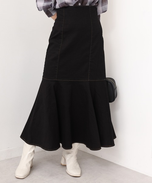 one after another NICE CLAUP（ワンアフターアナザーナイスクラップ）の「【S,Mサイズ展開あり】スタイルアップが叶う。ハイウエストレディマーメイドスカート（スカート・レディース・アイボリー/ブラック/ネイビー/ピンク/ブラウン・SMALL/MEDIUM）」の15枚目の写真