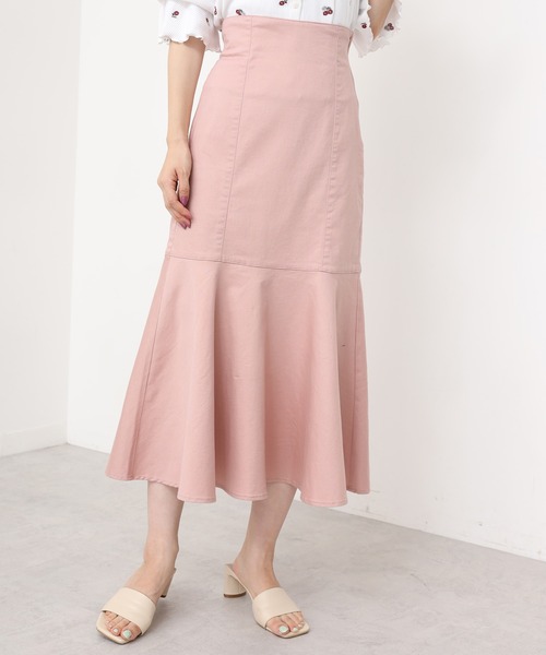 one after another NICE CLAUP（ワンアフターアナザーナイスクラップ）の「【S,Mサイズ展開あり】スタイルアップが叶う。ハイウエストレディマーメイドスカート（スカート・レディース・アイボリー/ブラック/ネイビー/ピンク/ブラウン・SMALL/MEDIUM）」の9枚目の写真