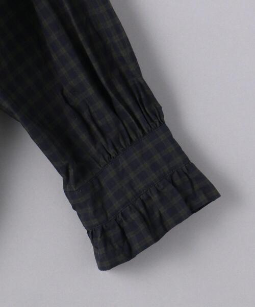 dahl'ia（ダリア）の「別注＜dahl’ia（ダリア）＞フリル ロング シャツ（シャツ/ブラウス・レディース・ネイビー/ホワイト・FREE）」の13枚目の写真