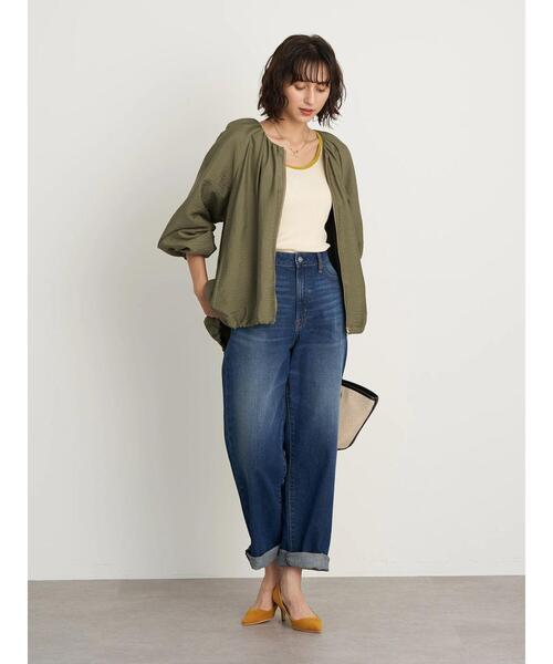 earth music&ecology（アースミュージックアンドエコロジー）の「配色ニットタンクトップ ＊（タンクトップ・レディース・ブラック/オレンジ/グリーン/アイボリー・FREE）」の15枚目の写真