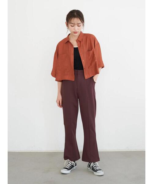 earth music&ecology（アースミュージックアンドエコロジー）の「配色ニットタンクトップ ＊（タンクトップ・レディース・ブラック/オレンジ/グリーン/アイボリー・FREE）」の17枚目の写真