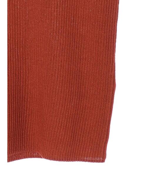 earth music&ecology（アースミュージックアンドエコロジー）の「配色ニットタンクトップ ＊（タンクトップ・レディース・ブラック/オレンジ/グリーン/アイボリー・FREE）」の21枚目の写真