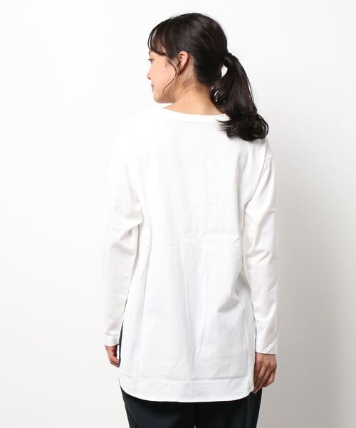 Grand PARK（グランドパーク）の「ラウンドヘム長袖Tシャツ（Tシャツ/カットソー・レディース・ホワイト・FREE）」の3枚目の写真