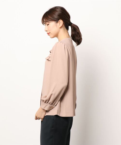 STRAWBERRY-FIELDS（ストロベリーフィールズ）の「ライトベネ　シャツ・ブラウス（シャツ/ブラウス・レディース・ピンク/ブラック/オフホワイト/ライトグレー/ピンク系その他・2）」の7枚目の写真