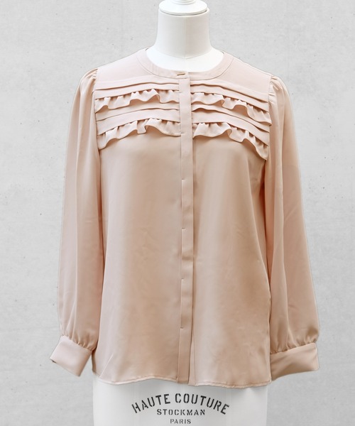 STRAWBERRY-FIELDS（ストロベリーフィールズ）の「ライトベネ　シャツ・ブラウス（シャツ/ブラウス・レディース・ピンク/ブラック/オフホワイト/ライトグレー/ピンク系その他・2）」の5枚目の写真