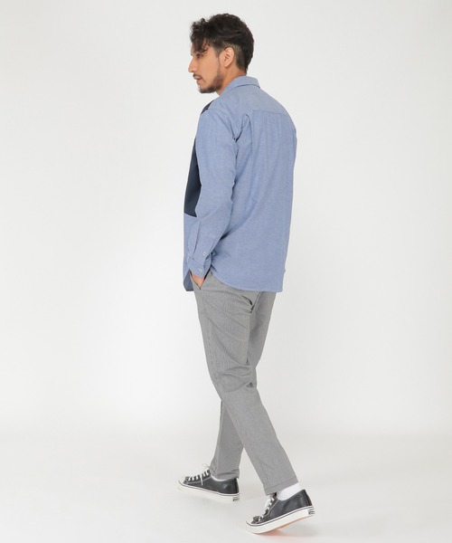 ikka（イッカ）の「オックス切り替えシャツ（シャツ/ブラウス・メンズ・ホワイト/ネイビー・S/M/L/XL）」の12枚目の写真