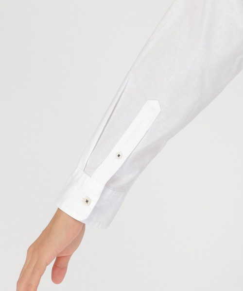 ikka（イッカ）の「オックス切り替えシャツ（シャツ/ブラウス・メンズ・ホワイト/ネイビー・S/M/L/XL）」の3枚目の写真