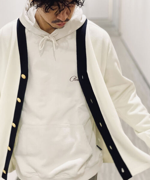 NOLLEY'S goodman(ノーリーズグッドマン)の「ミラノリブ メタルボタン カーディガン(※ハリの強い質感と金ボタンでジャケット替わりにも使える1着)(カーディガン/ボレロ・メンズ・ダークネイビー/ホワイト系その他6・LARGE/MEDIUM)」の3枚目の写真